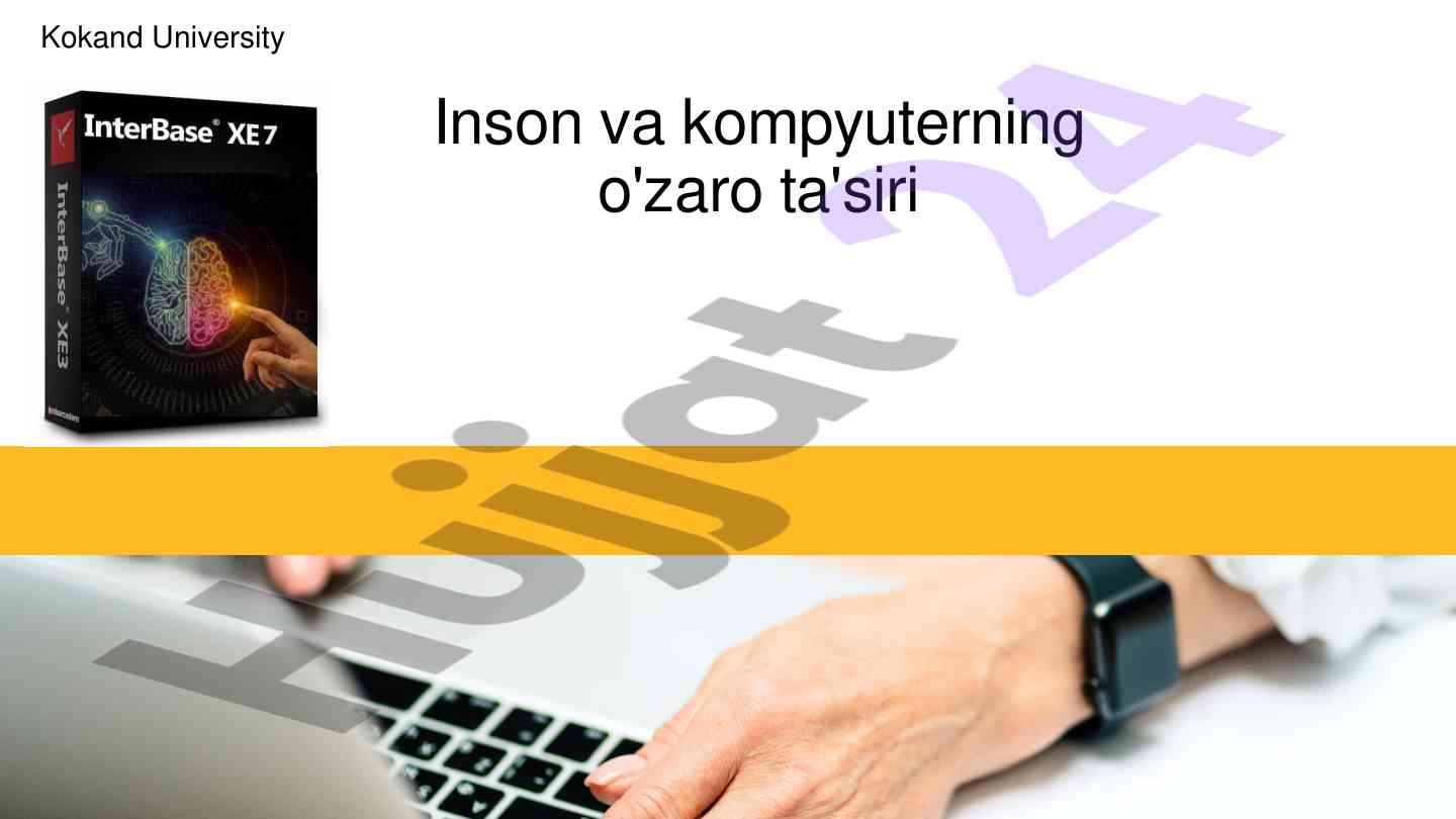 Inson va kompyuter o'zaro ta'siri haqida ma'lumot