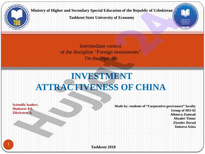 Investment attractiveness of china overview
