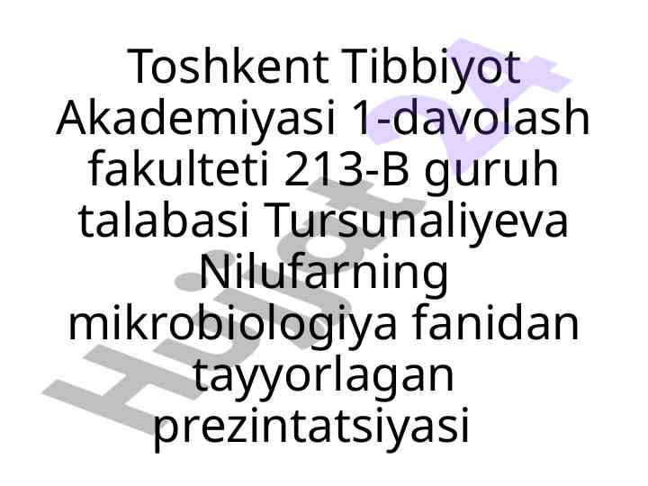 Mikrobiologiyaning rivojlanishi va oʻzbekiston olimlari