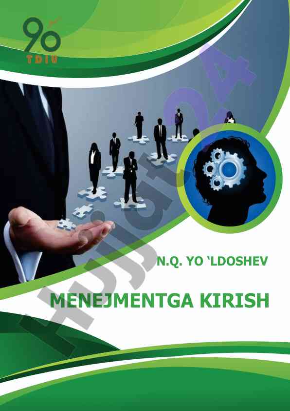 Menejmentga kirish darsligi oliy talabalar uchun