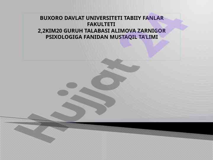 Pedagogik diagnostikada metodlar tahlili