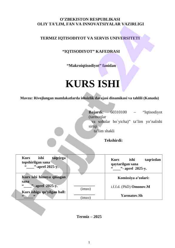 Rivojlangan mamlakatlarda ishsizlik darajasi dinamikasi