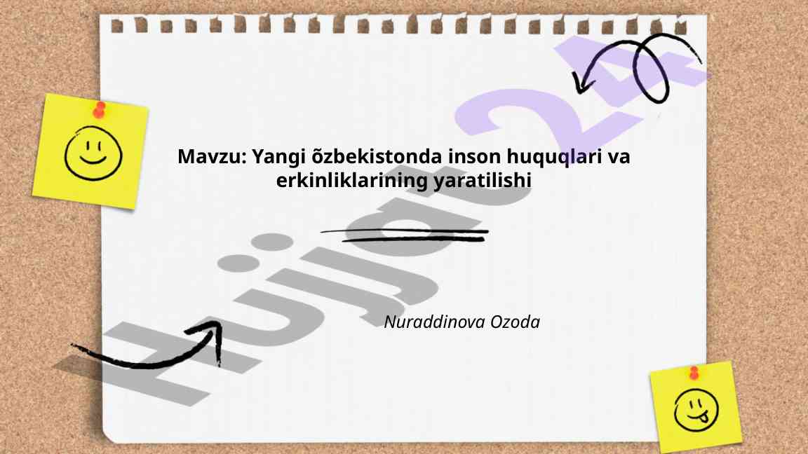 Yangi o'zbekistonda inson huquqlari va erkinliklar