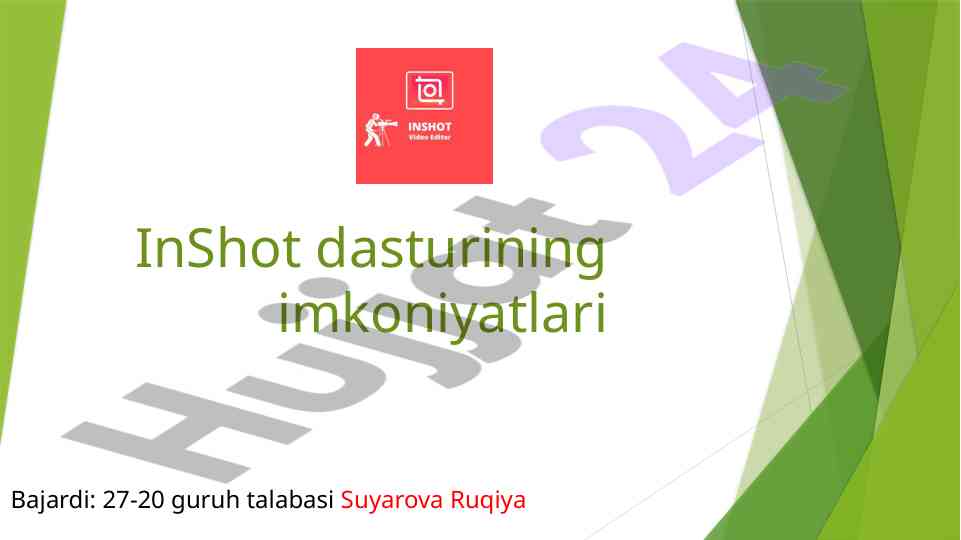 Inshot dasturining video tahrirlash imkoniyatlari