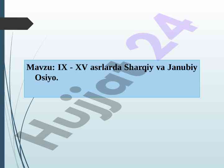 Sharqiy va janubiy osiyo davlatlari tahlili