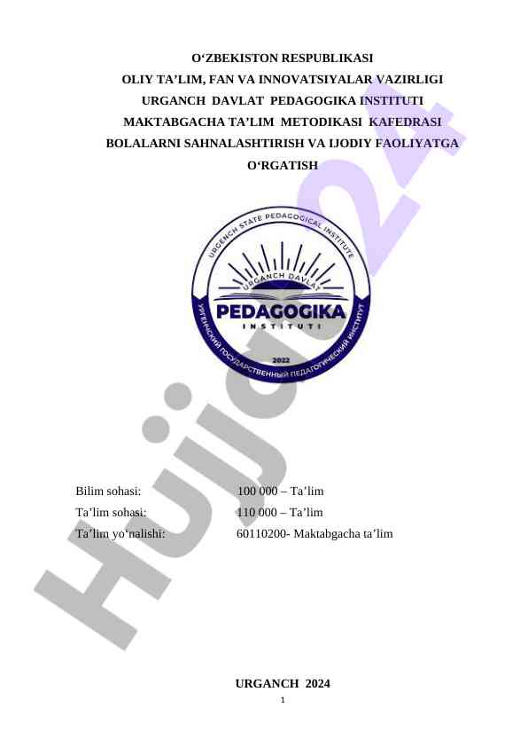 Maktabgacha ta’lim metodikasi o‘quv qo‘llanmasi 2024
