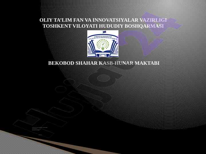 Maxsus qurutgichlar turlari va ularning tahlili