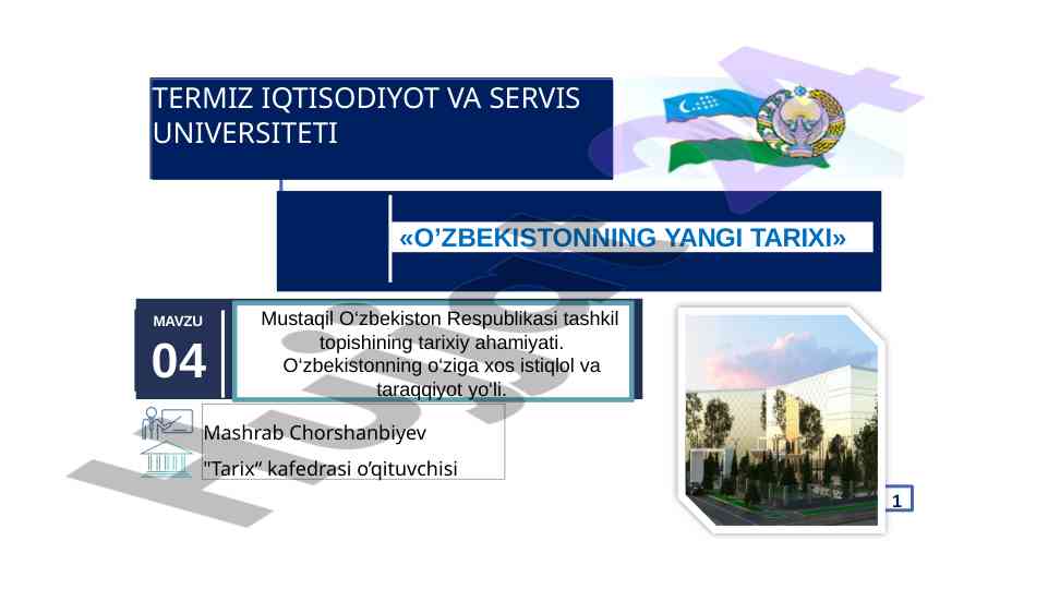 Tarixiy ahamiyat ўzbekiston respublikasining tashkil topishi