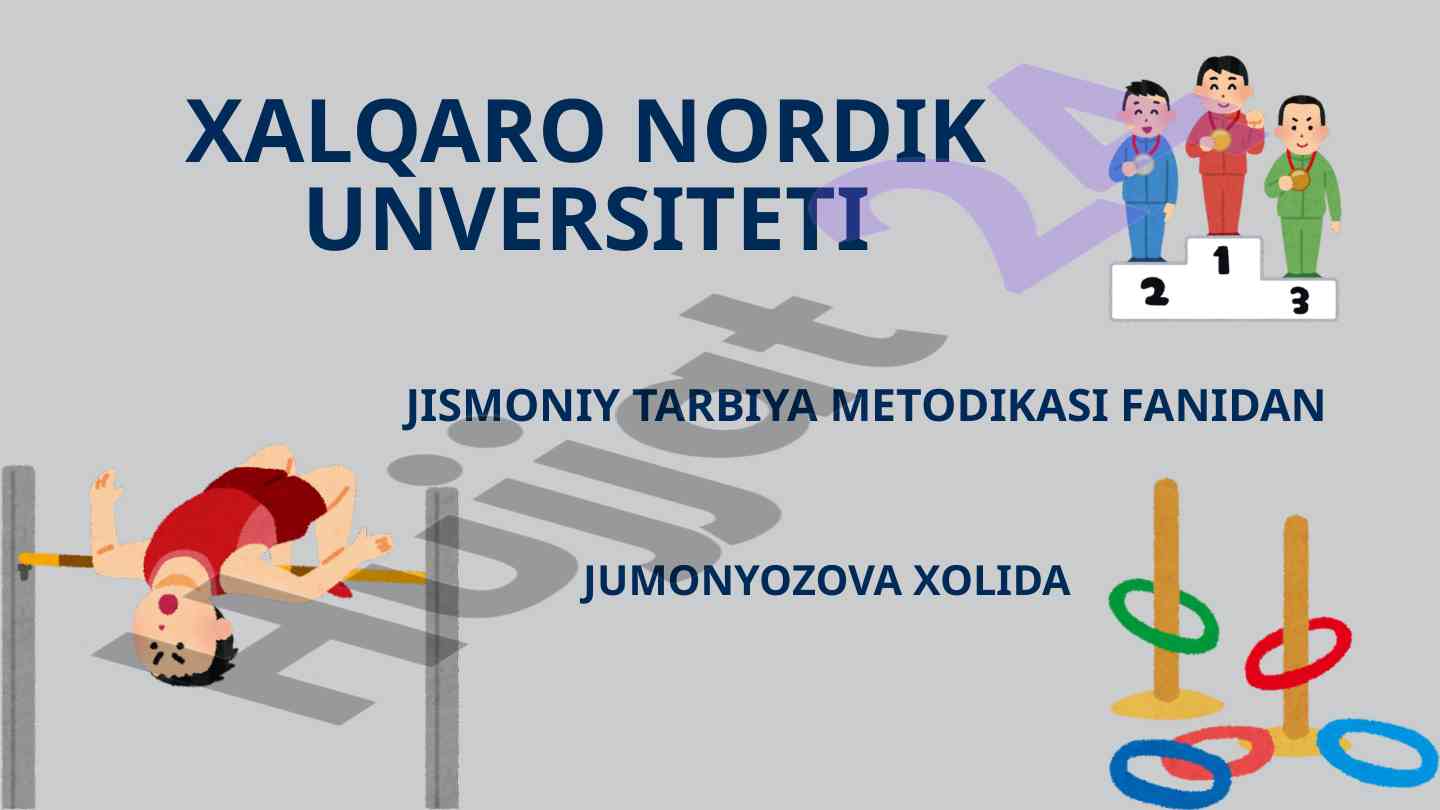 Umumrivojlantiruvchi mashqlar va jismoniy tarbiya