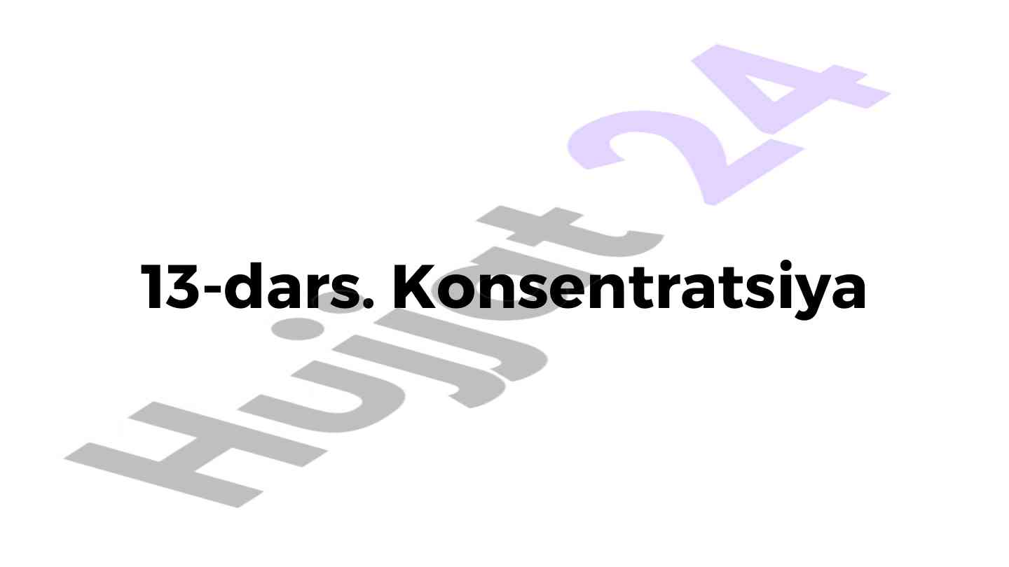 Konsentratsiya va pomodoro metodi mashqlari