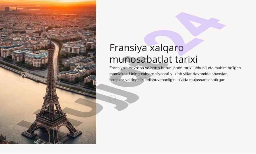 Fransiya xalqaro munosabatlar tarixi