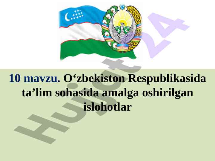 O‘zbekiston ta’lim sohasidagi islohotlar tahlili