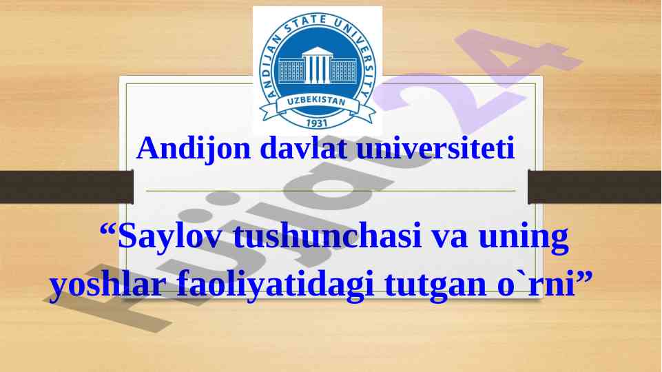 Saylov tushunchasi va yoshlar faoliyatidagi o'rni