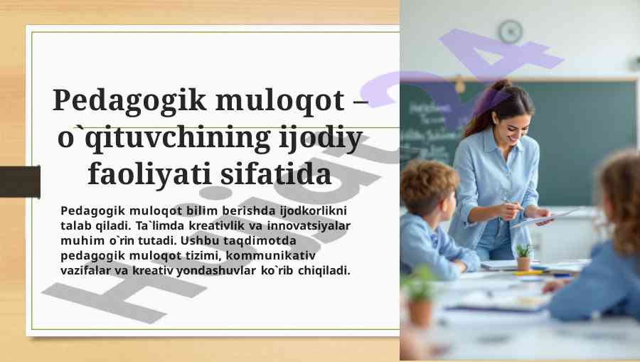 Pedagogik muloqot va kreativ yondashuvlar