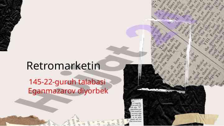 Retromarketing tarixi va zamonaviy strategiyalar