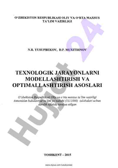 Matematik modellashtirish va optimallashtirish asoslari