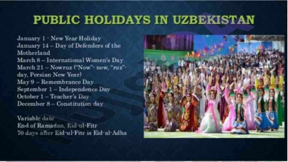 Uzbekistan holiday celebrations throughout the year