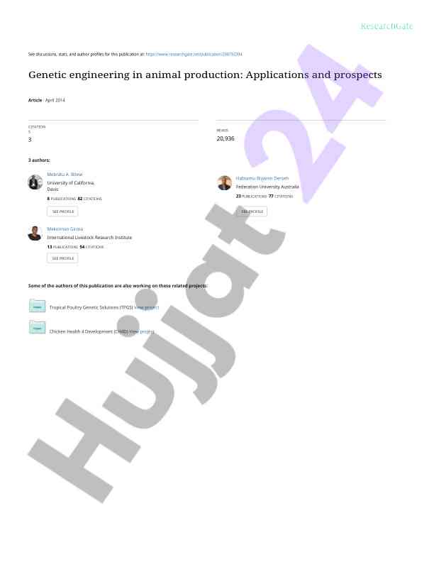 Genetic engineering in animal production applications