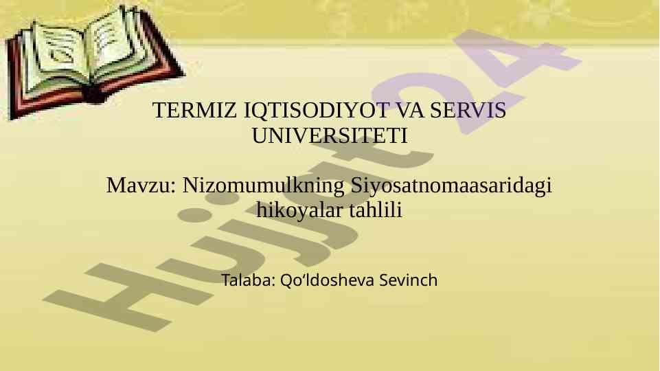 Nizomumulkning Siyosatnoma Asaridagi Hikoyalar Tahlili