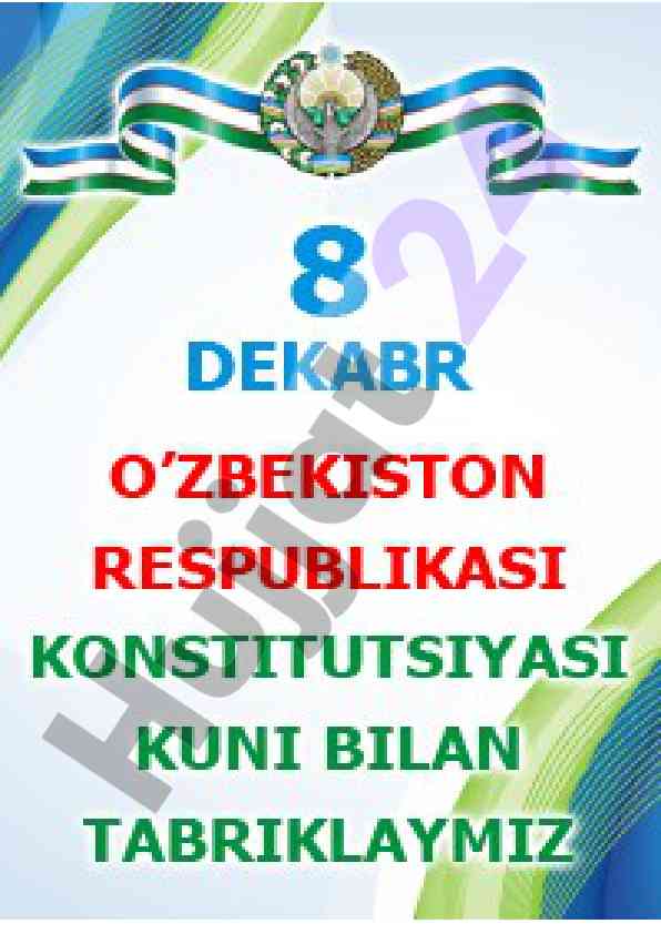 O‘zbekiston respublikasi konstitutsiyasining asosiy bo‘limlari