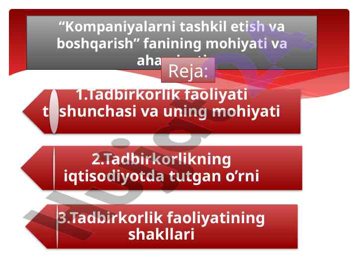 Kompaniyalarni tashkil etish va boshqarish fanining ahamiyati
