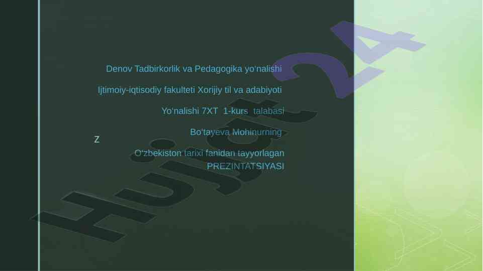 O‘zbekiston tarixi dastlabki davlatlar rivojlanishi