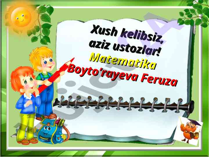 Matematika kasrlar va doira mavzusi