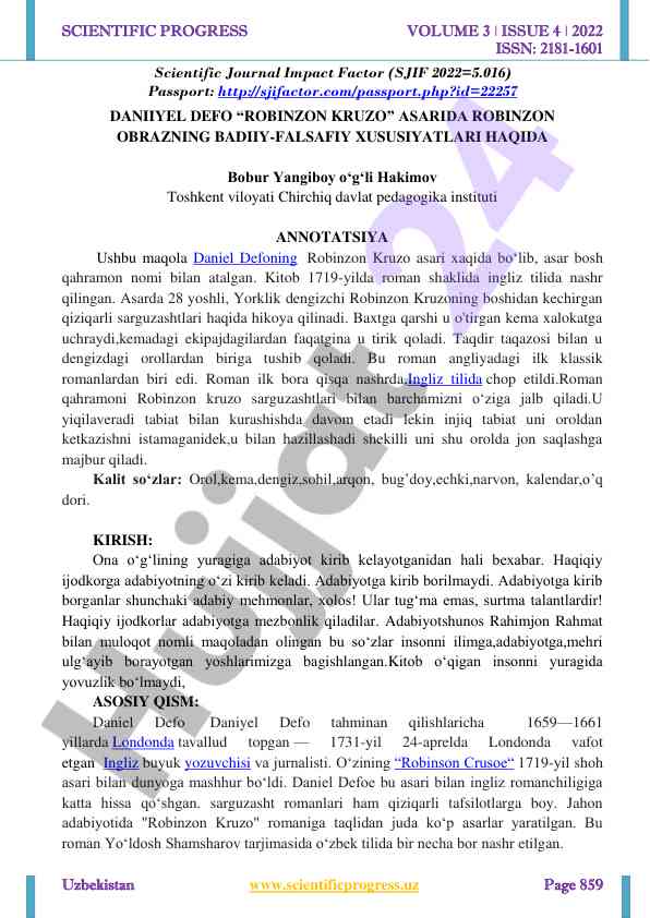 Robinzon kruzoning badiiy-falsafiy xususiyatlari