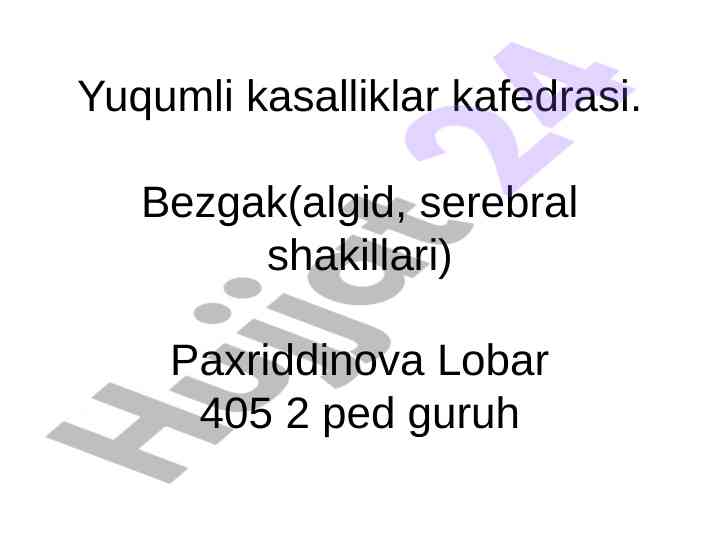 Bezgak kafedrasi o‘quv qo‘llanmasi