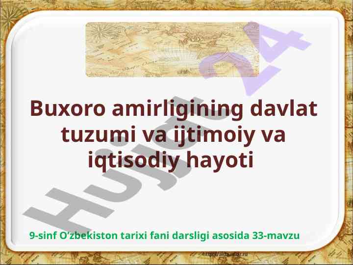 Buxoro Amirligining Davlat Tuzumi Va Ijtimoiy Hayoti