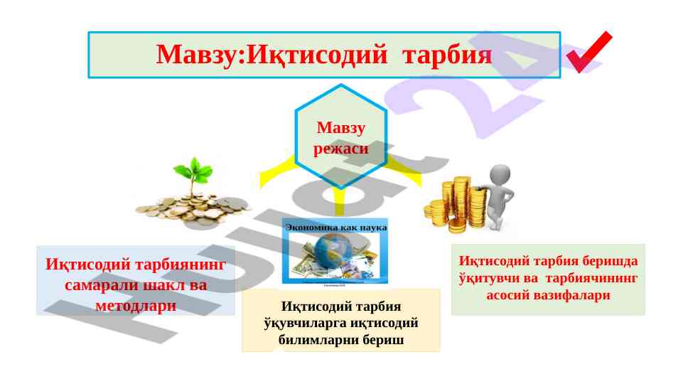 Иқтисодий тарбия: асосий таркибий қисмлар