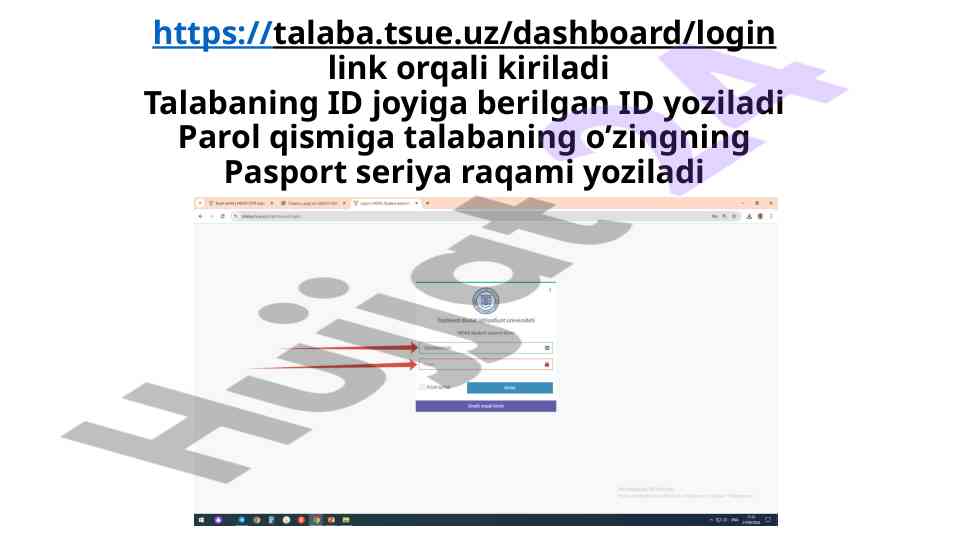 Talabalar uchun online kirish qo‘llanmasi