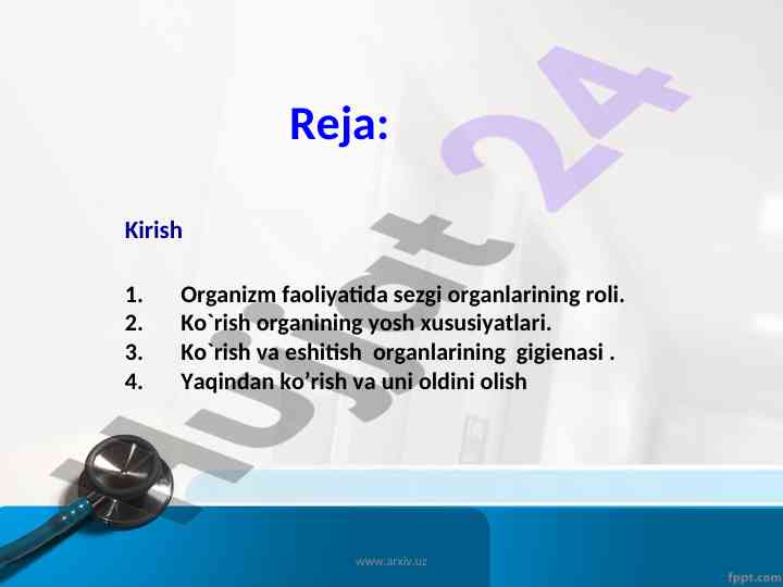 Sеzgi organlarining roliga oid kurs ishlari