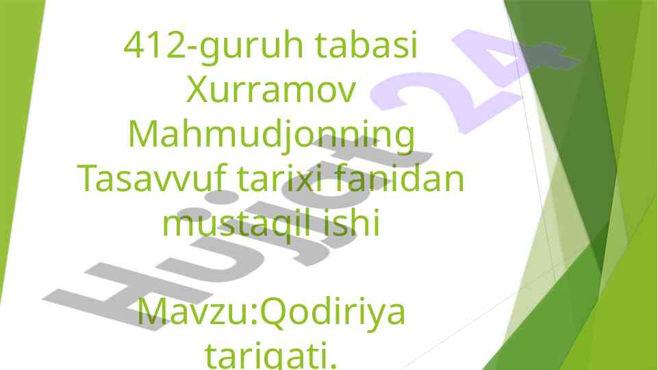 Qodiriya tariqati tarixi va uning o‘zgarishlari