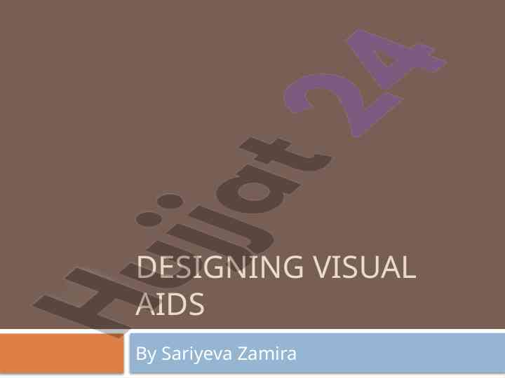 Designing visual aids for english language teaching