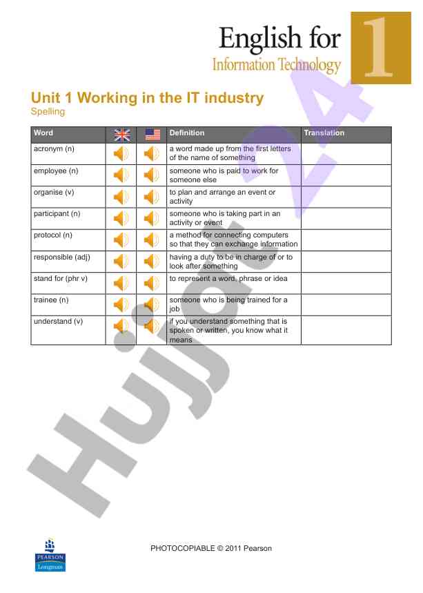 Working in the it industry vocabulary guide