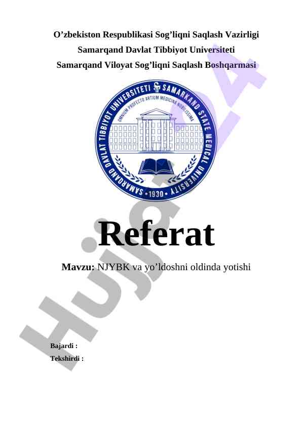 Njybk va yo’ldoshning oldinda yotishi haqida referat