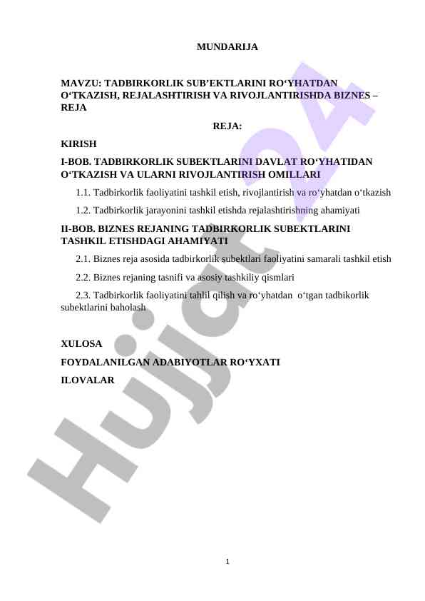 Tadbirkorlik sub'ektlarini ro'yxatdan o'tkazish