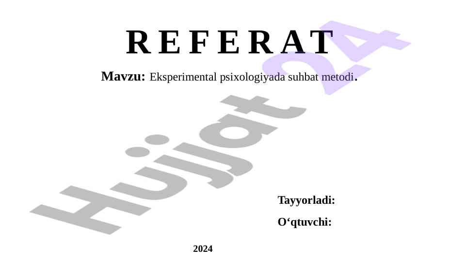 Eksperimental psixologiyada suhbat metodi