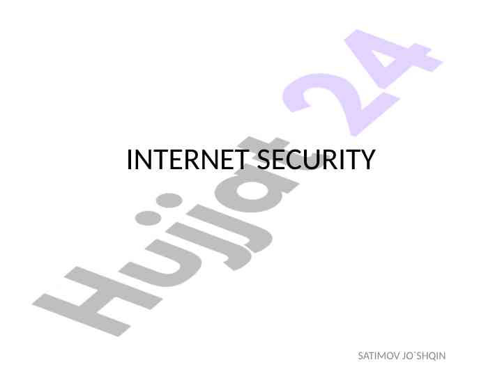 Internet security: key concepts and challenges