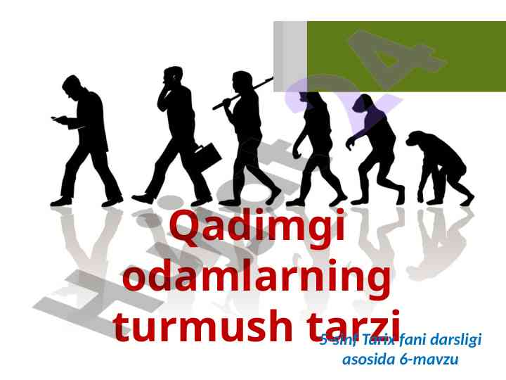 Qadimgi odamlarning mehnat qurollari tarixi