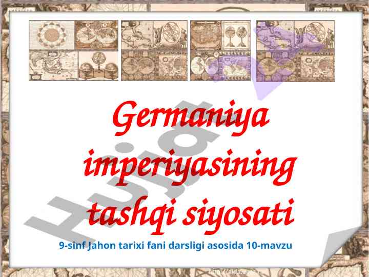 Germaniya tashqi siyosati: bismark va ittifoqlar