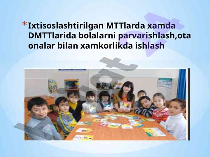 Maktabgacha ta'limda ota-onalar bilan hamkorlik
