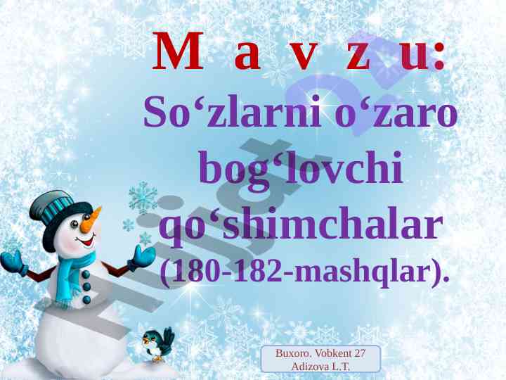 So‘zlarni o‘zaro bog‘lovchi qo‘shimchalar