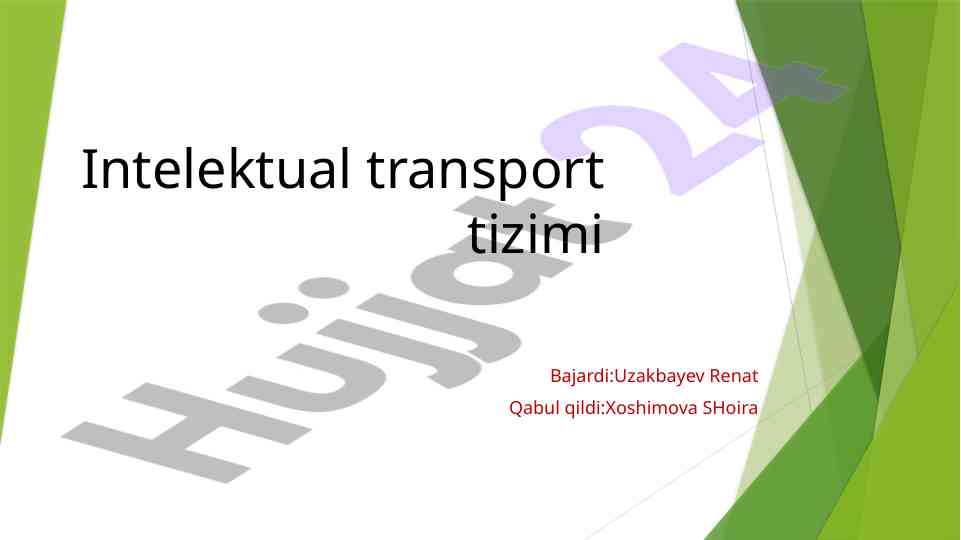P+r sistema va avtomobil parklash tizimi