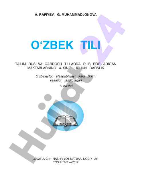 O‘zbek tili ta'lim darsligi 4-sinf uchun