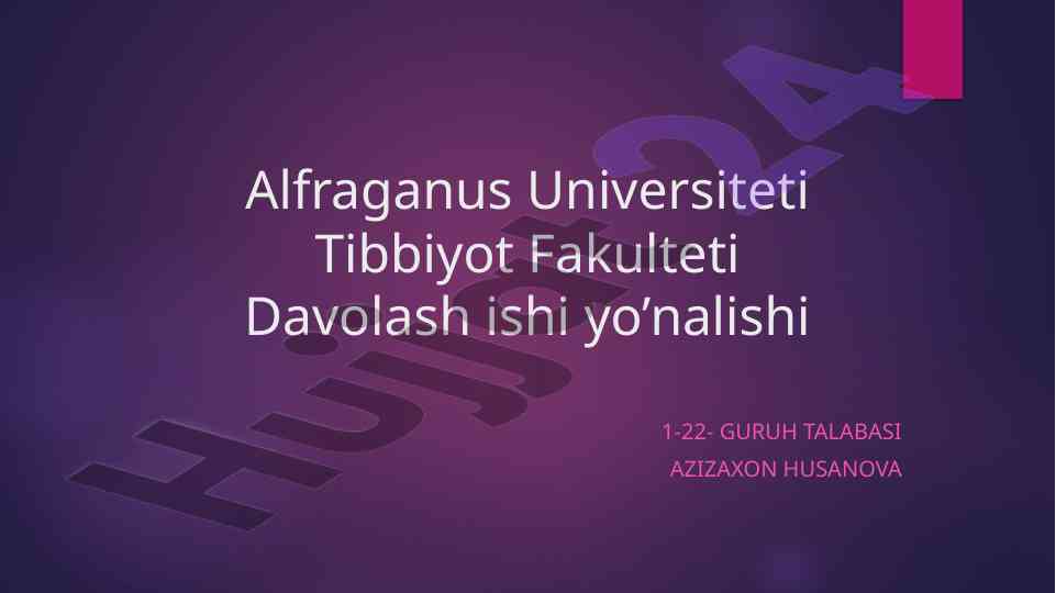 Gemolitik anemiya biokimyo fanidan mustaqil ish