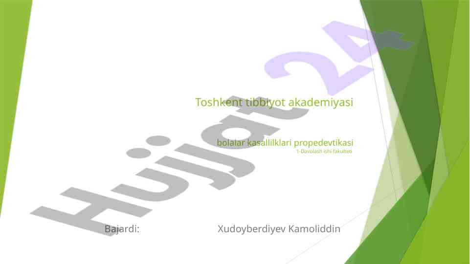 Siydik chiqarish yo'li rivojlanishi va kasalliklar