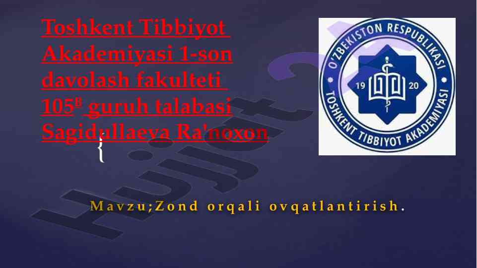 Zond orqali ovqatlantirishning ahmiyati
