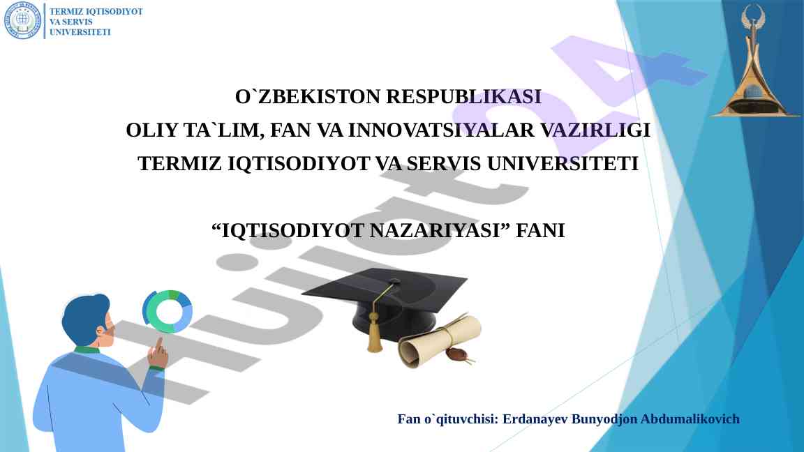 Iqtisodiyot nazariyasi mavzusi va adabiyotlar
